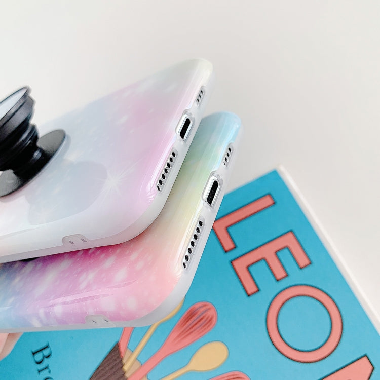 For iPhone 11 Pro Max Shockproo Colorful Glitter Marble Protective Case