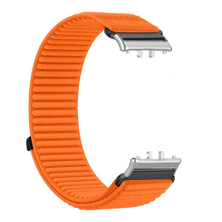 For Honor Watch X5 Woven Nylon Hook And Loop Fastener Metal Interface Watch Band