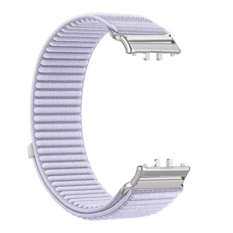 For Honor Watch X5 Woven Nylon Hook And Loop Fastener Metal Interface Watch Band