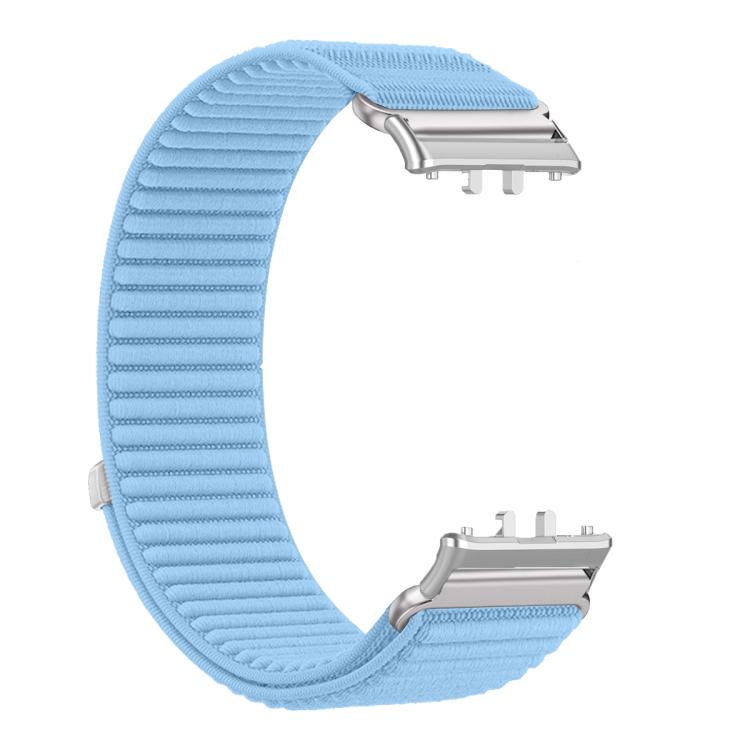 For Honor Watch X5 Woven Nylon Hook And Loop Fastener Metal Interface Watch Band