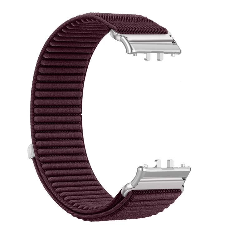 For Honor Watch X5 Woven Nylon Hook And Loop Fastener Metal Interface Watch Band