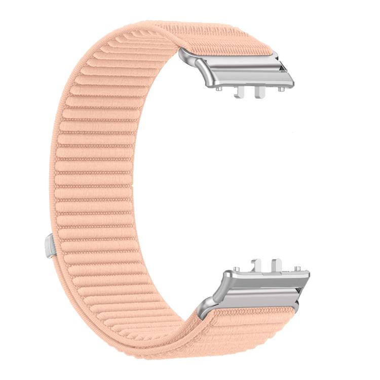 For Honor Watch X5 Woven Nylon Hook And Loop Fastener Metal Interface Watch Band