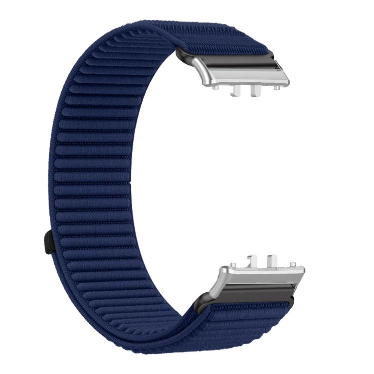 For Honor Watch X5 Woven Nylon Hook And Loop Fastener Metal Interface Watch Band