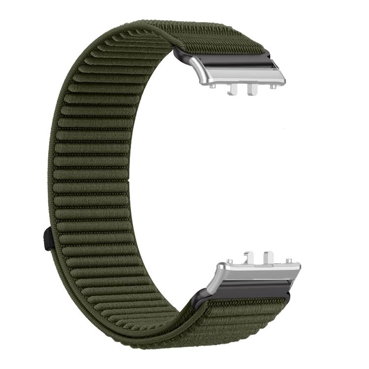 For Honor Watch X5 Woven Nylon Hook And Loop Fastener Metal Interface Watch Band