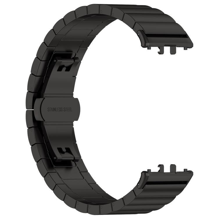 For Honor Watch X5 One Bead Butterfly Clasp Stainless Steel Watch Band