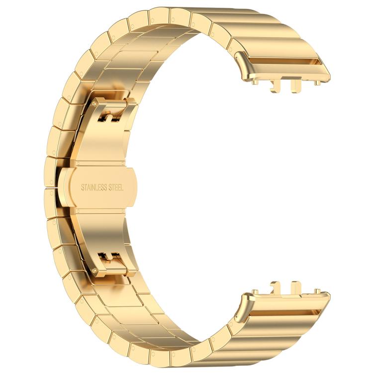 For Honor Watch X5 One Bead Butterfly Clasp Stainless Steel Watch Band