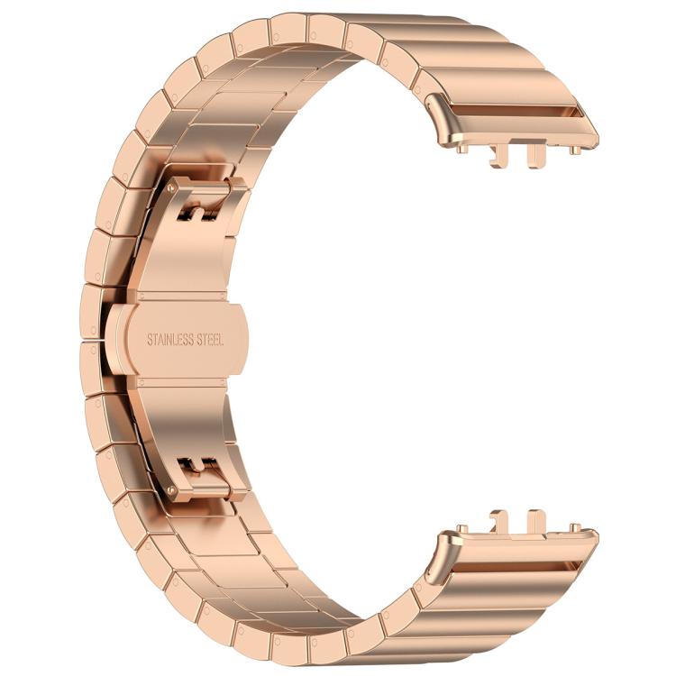 For Honor Watch X5 One Bead Butterfly Clasp Stainless Steel Watch Band