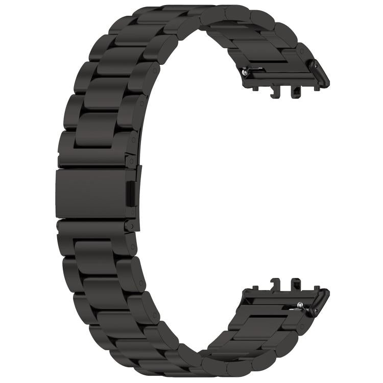 For Honor Watch X5 Three Beads Buckle Stainless Steel Watch Band