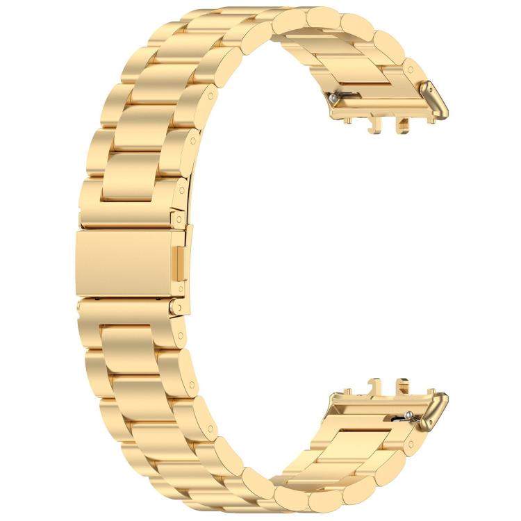 For Honor Watch X5 Three Beads Buckle Stainless Steel Watch Band