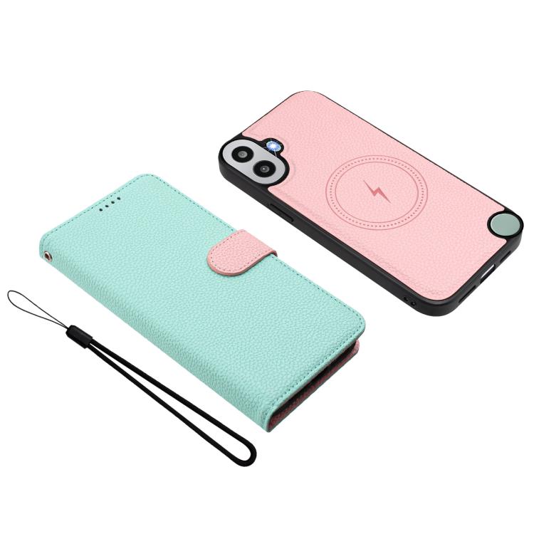 For Nothing CMF Phone 1 Detachable Litchi Texture Magnetic Vegan Leather Phone Case