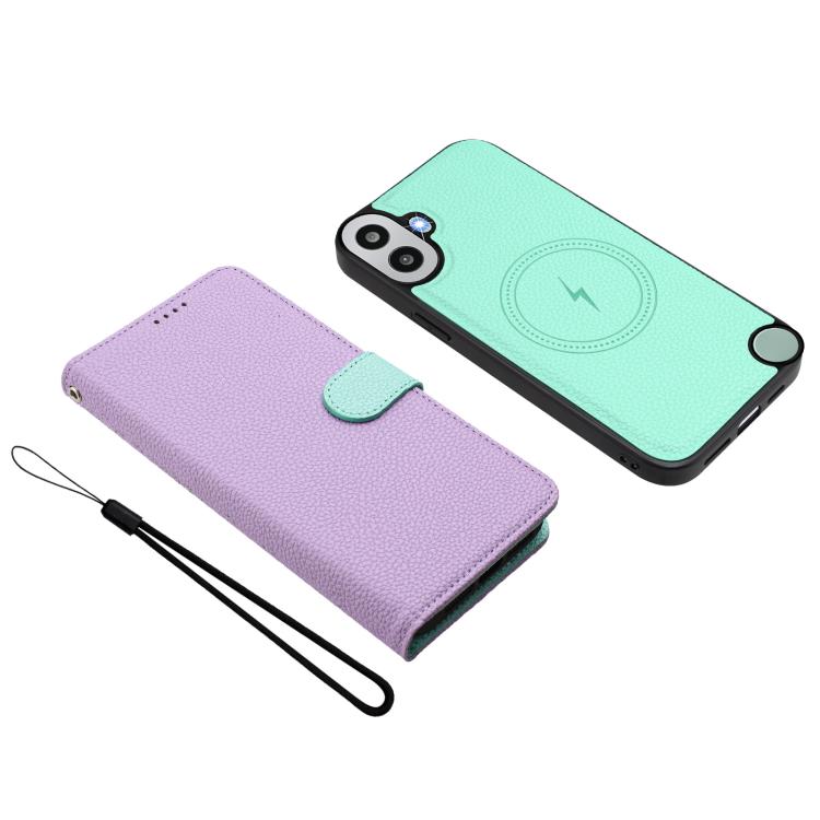 For Nothing CMF Phone 1 Detachable Litchi Texture Magnetic Vegan Leather Phone Case