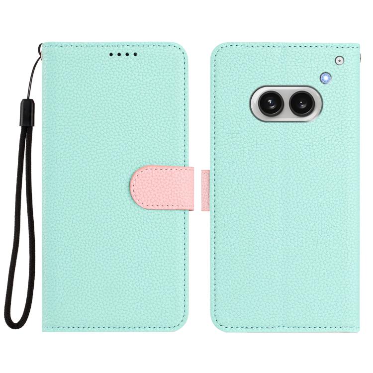 For Nothing Phone 2a Detachable Litchi Texture Magnetic Vegan Leather Phone Case