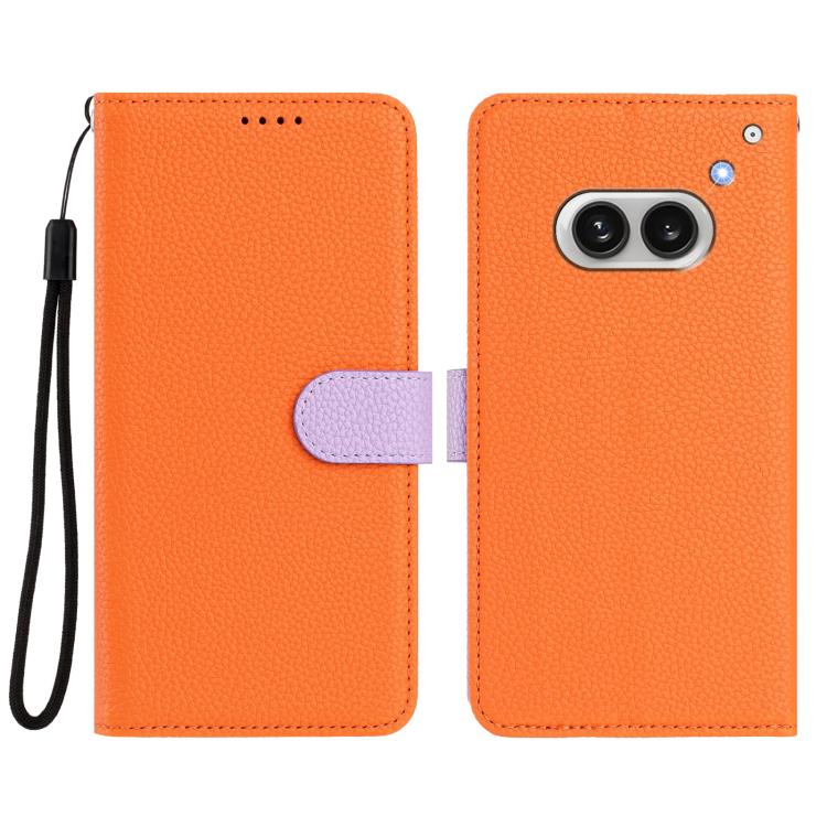 For Nothing Phone 2a Detachable Litchi Texture Magnetic Vegan Leather Phone Case