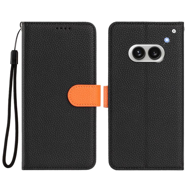 For Nothing Phone 2a Detachable Litchi Texture Magnetic Vegan Leather Phone Case