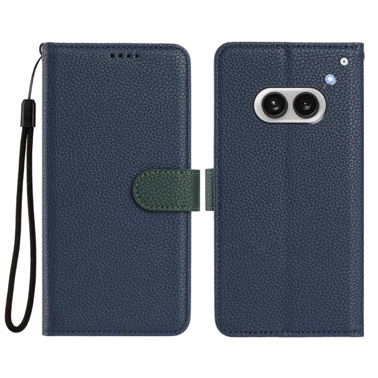 For Nothing Phone 2a Detachable Litchi Texture Magnetic Vegan Leather Phone Case