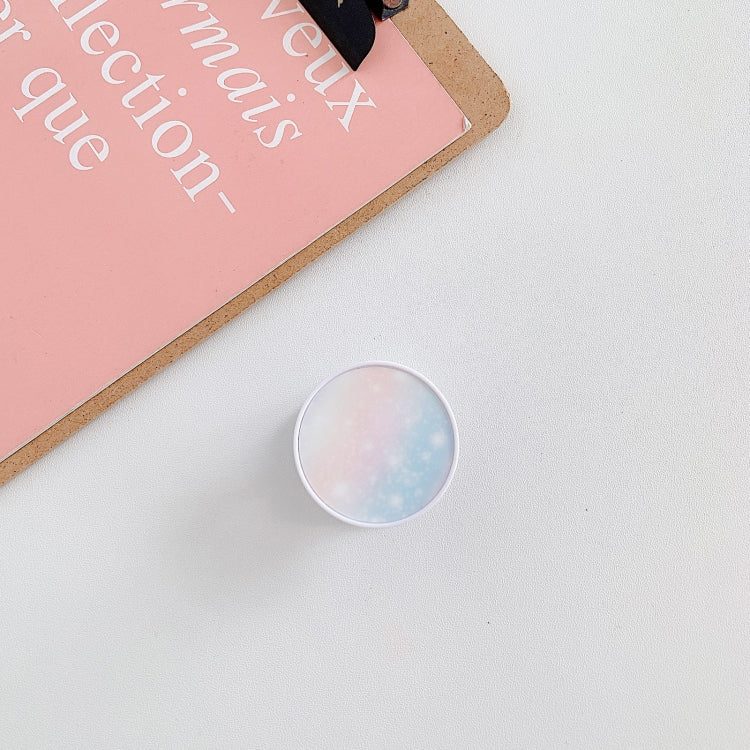 For iPhone 12 Pro Shockproof Colorful Glitter Marble Protective Case with Folding Holder