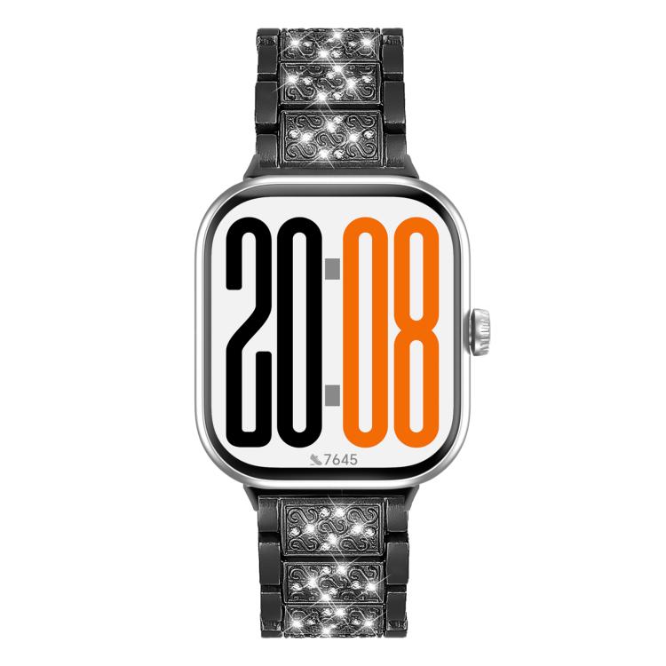 For Honor Watch X5 Three Beads Diamond Stainless Steel Watch Band