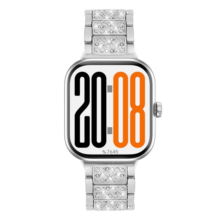 For Honor Watch X5 Three Beads Diamond Stainless Steel Watch Band