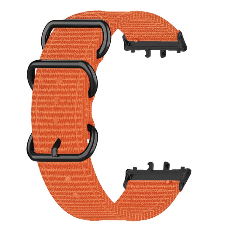 For Honor Watch X5 Three Ring Buckle Woven Fabric Nylon Watch Band