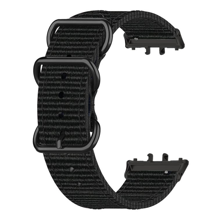 For Honor Watch X5 Three Ring Buckle Woven Fabric Nylon Watch Band