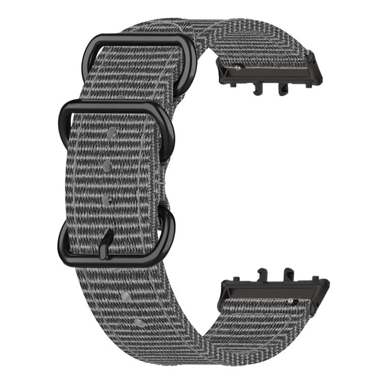 For Honor Watch X5 Three Ring Buckle Woven Fabric Nylon Watch Band