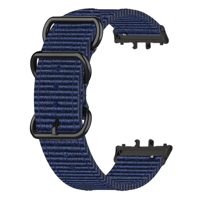 For Honor Watch X5 Three Ring Buckle Woven Fabric Nylon Watch Band