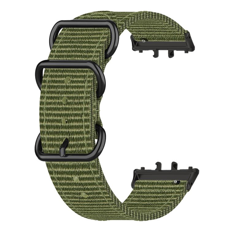 For Honor Watch X5 Three Ring Buckle Woven Fabric Nylon Watch Band