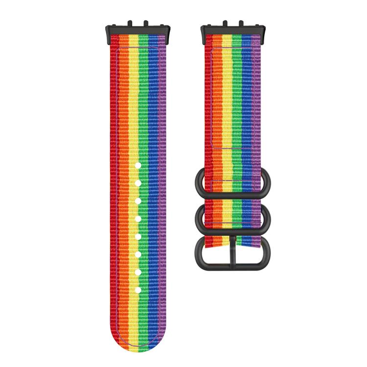 For Honor Watch X5 Three Ring Buckle Woven Fabric Nylon Watch Band