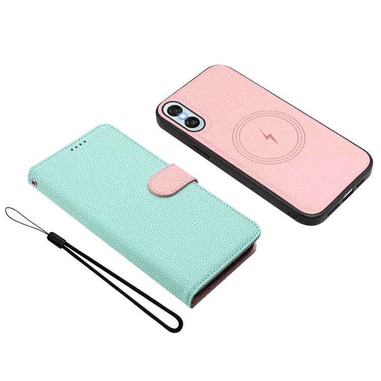 For Sony Xperia 10 VI Detachable Litchi Texture Magnetic Vegan Leather Phone Case