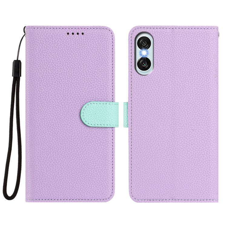 For Sony Xperia 10 VI Detachable Litchi Texture Magnetic Vegan Leather Phone Case