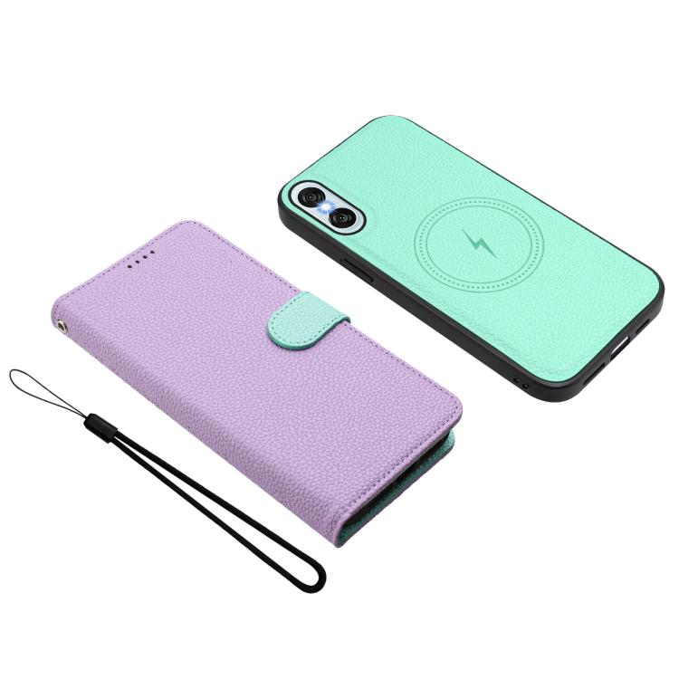 For Sony Xperia 10 VI Detachable Litchi Texture Magnetic Vegan Leather Phone Case