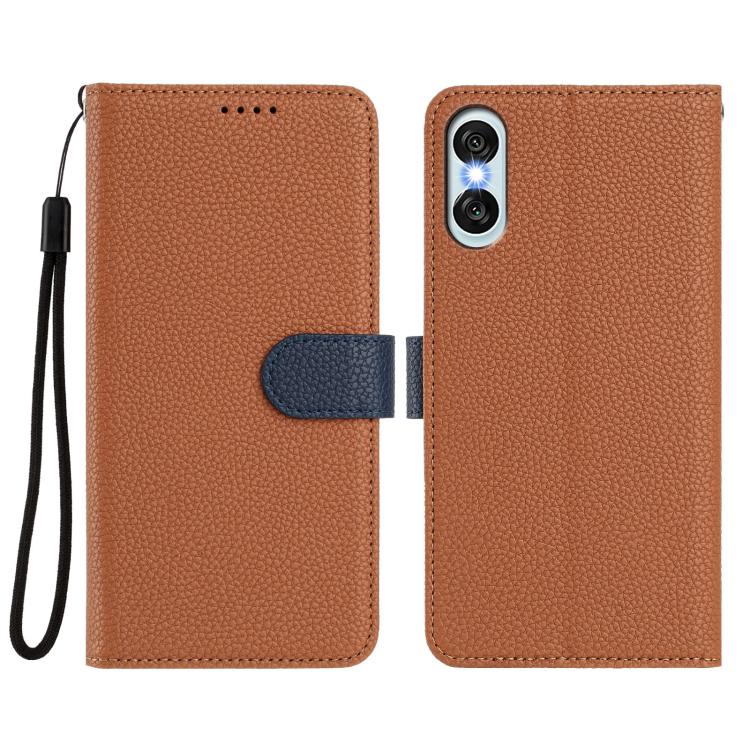 For Sony Xperia 10 VI Detachable Litchi Texture Magnetic Vegan Leather Phone Case