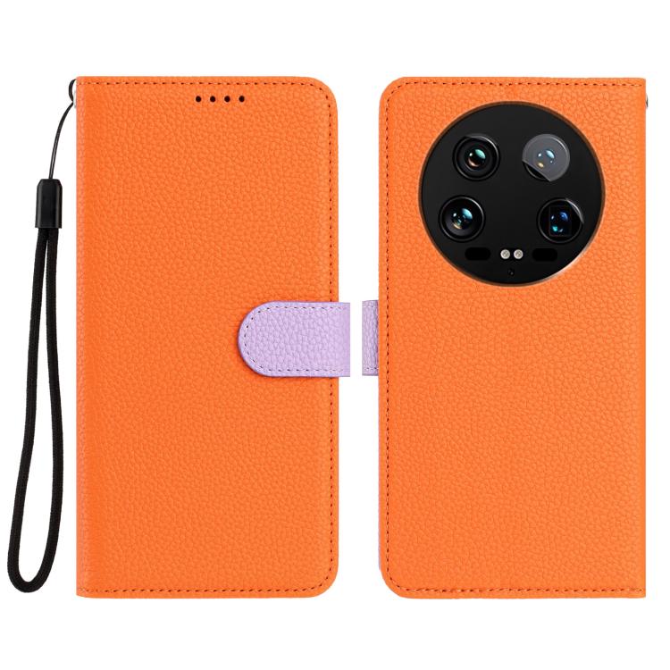For Xiaomi 14 Ultra Detachable Litchi Texture Magnetic Vegan Leather Phone Case