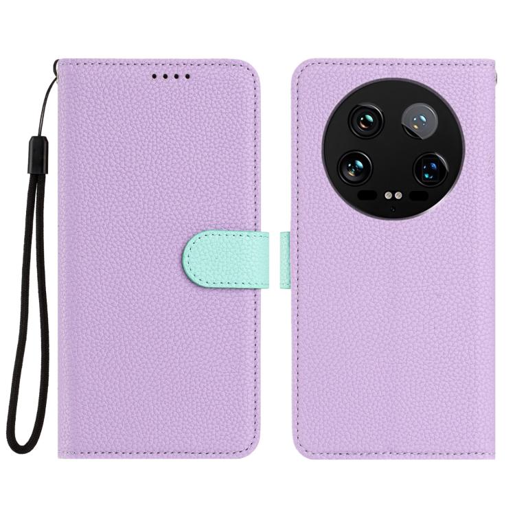 For Xiaomi 14 Ultra Detachable Litchi Texture Magnetic Vegan Leather Phone Case
