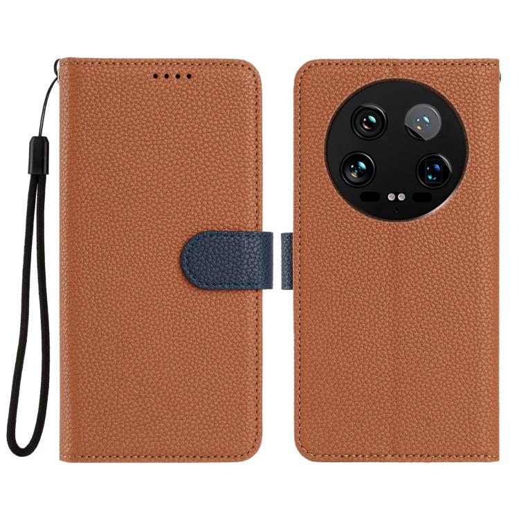 For Xiaomi 14 Ultra Detachable Litchi Texture Magnetic Vegan Leather Phone Case