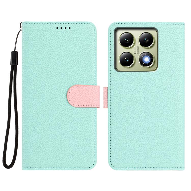 For Xiaomi 14T Detachable Litchi Texture Magnetic Vegan Leather Phone Case