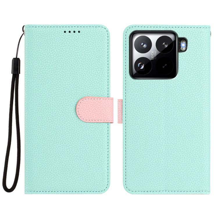 For Xiaomi 15 Pro Detachable Litchi Texture Magnetic Vegan Leather Phone Case