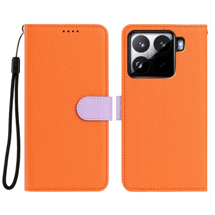 For Xiaomi 15 Pro Detachable Litchi Texture Magnetic Vegan Leather Phone Case