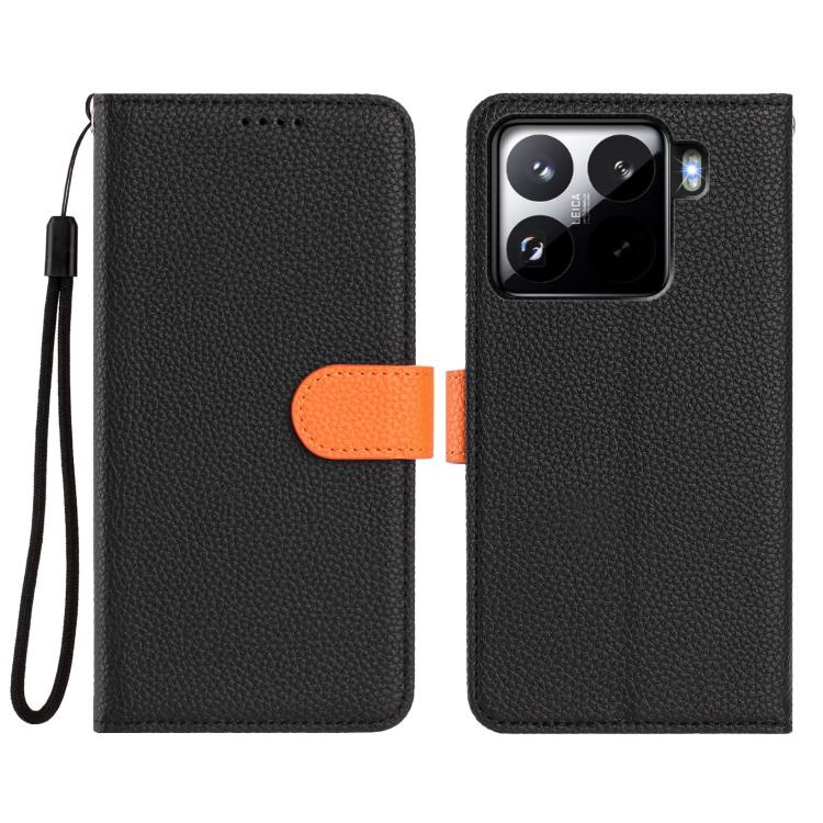 For Xiaomi 15 Pro Detachable Litchi Texture Magnetic Vegan Leather Phone Case