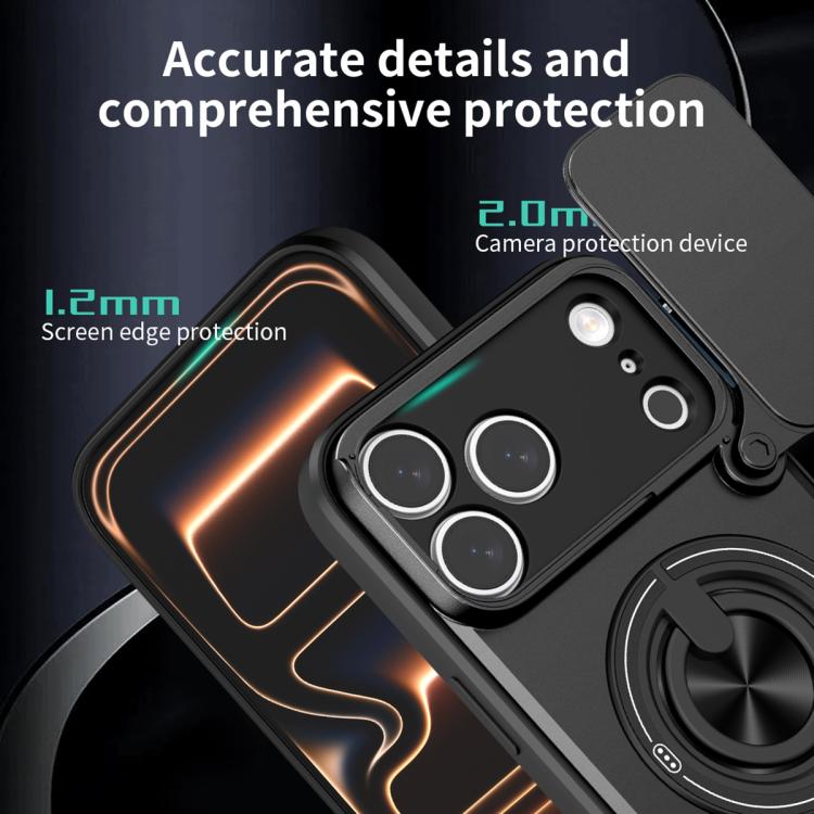 For iPhone 17 Pro Max Lens Sliding Window Multifunctional Magnetic Shockproof Phone Case