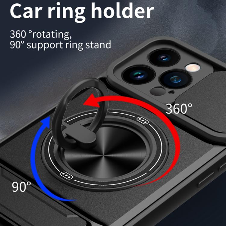 For iPhone 12 Pro Max Lens Sliding Window Multifunctional Magnetic Shockproof Phone Case