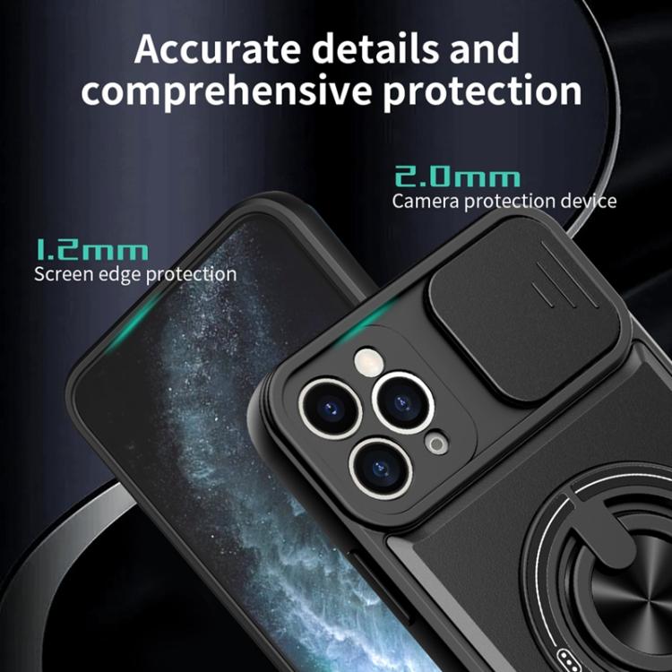For iPhone 11 Pro Max Lens Sliding Window Multifunctional Magnetic Shockproof Phone Case