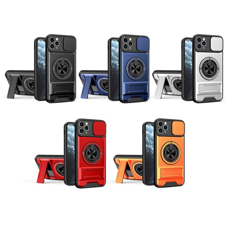 For iPhone 11 Pro Max Lens Sliding Window Multifunctional Magnetic Shockproof Phone Case