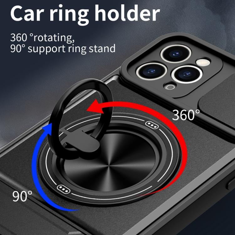 For iPhone 11 Pro Max Lens Sliding Window Multifunctional Magnetic Shockproof Phone Case