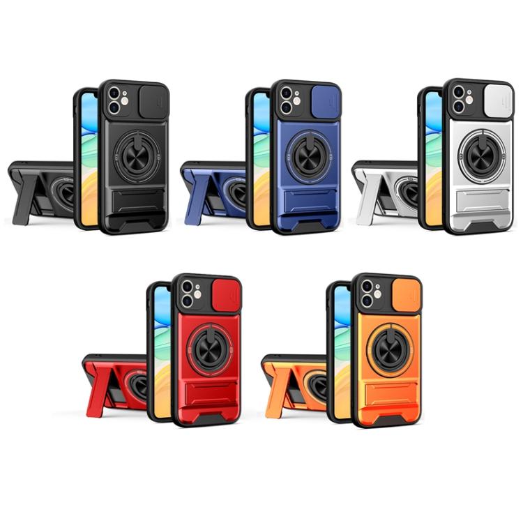 For iPhone 11 Lens Sliding Window Multifunctional Magnetic Shockproof Phone Case