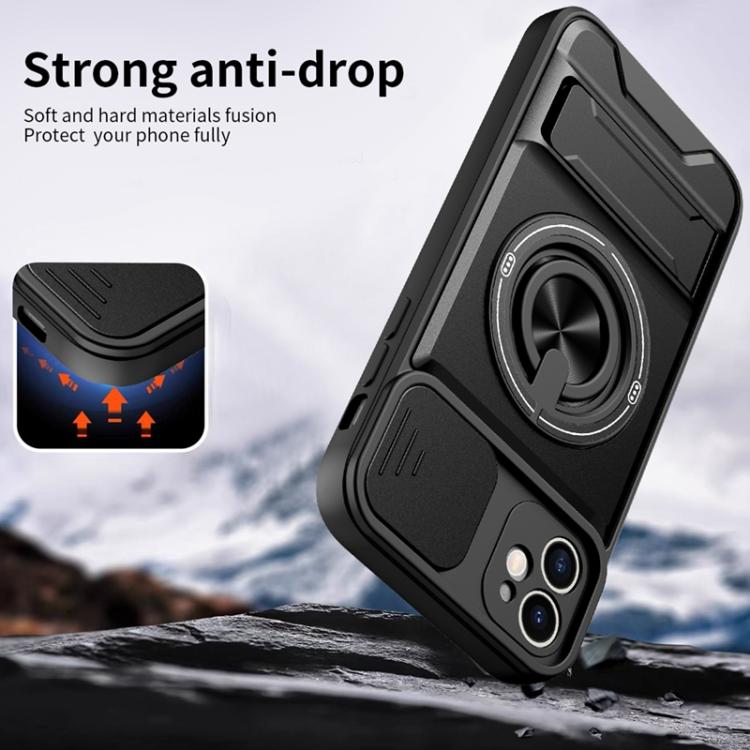 For iPhone 11 Lens Sliding Window Multifunctional Magnetic Shockproof Phone Case