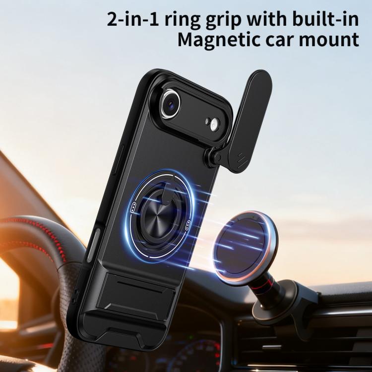 For iPhone Air Lens Sliding Window Multifunctional Magnetic Shockproof Phone Case