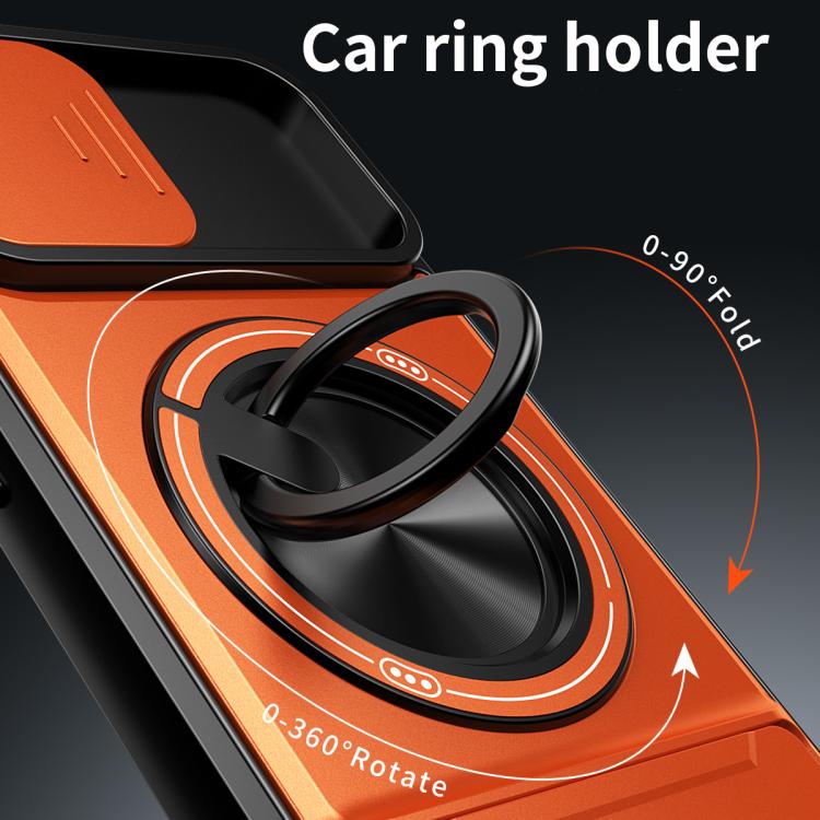 For iPhone 17e / 16e Lens Sliding Window Multifunctional Magnetic Shockproof Phone Case