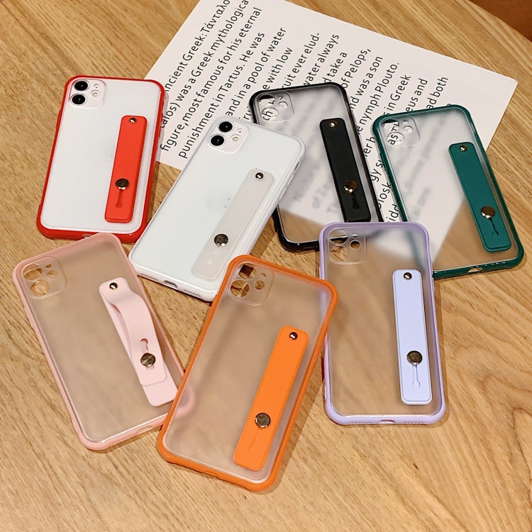 For iPhone 12 mini Shockproof Acrylic Protective Case with Wristband Holder