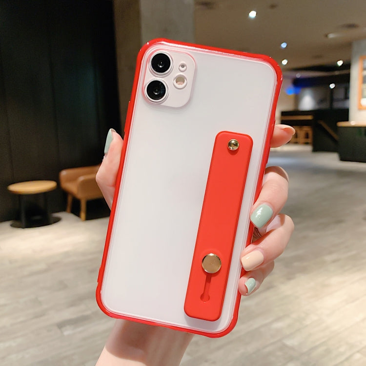 For iPhone 11 Pro Max Shockproof Acrylic Protective Case with Wristband Holder